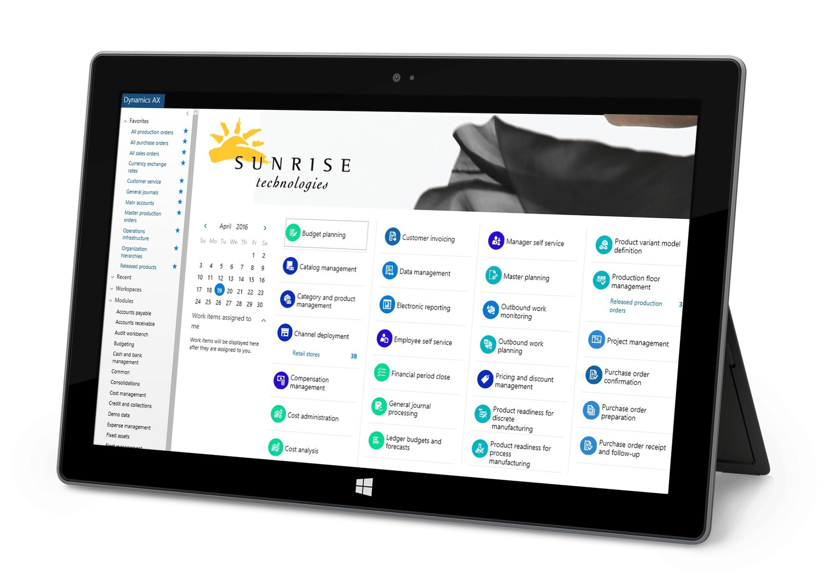 Sunrise Microsoft Dynamics AX Surface