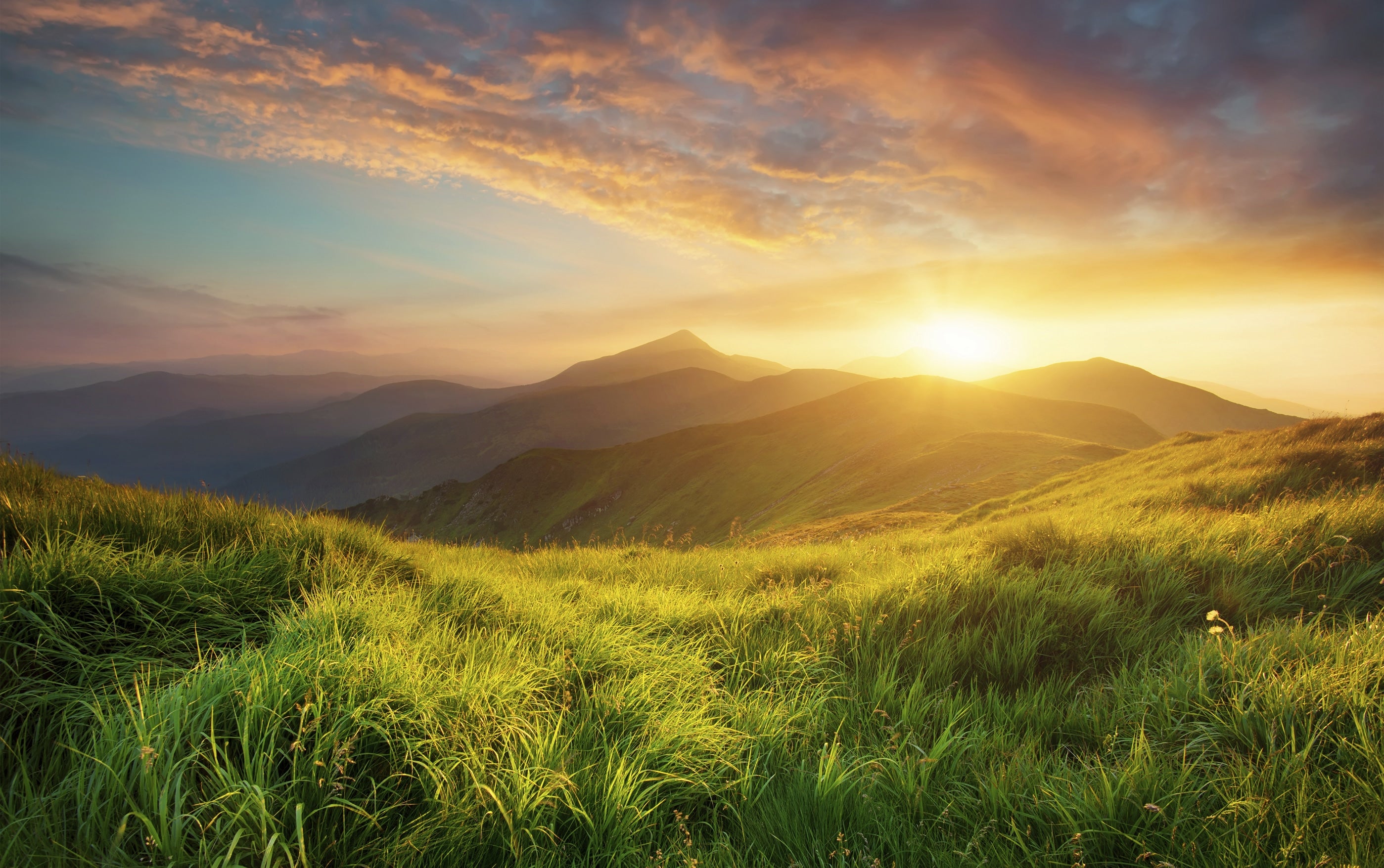 photo of mountain sunrise landscape