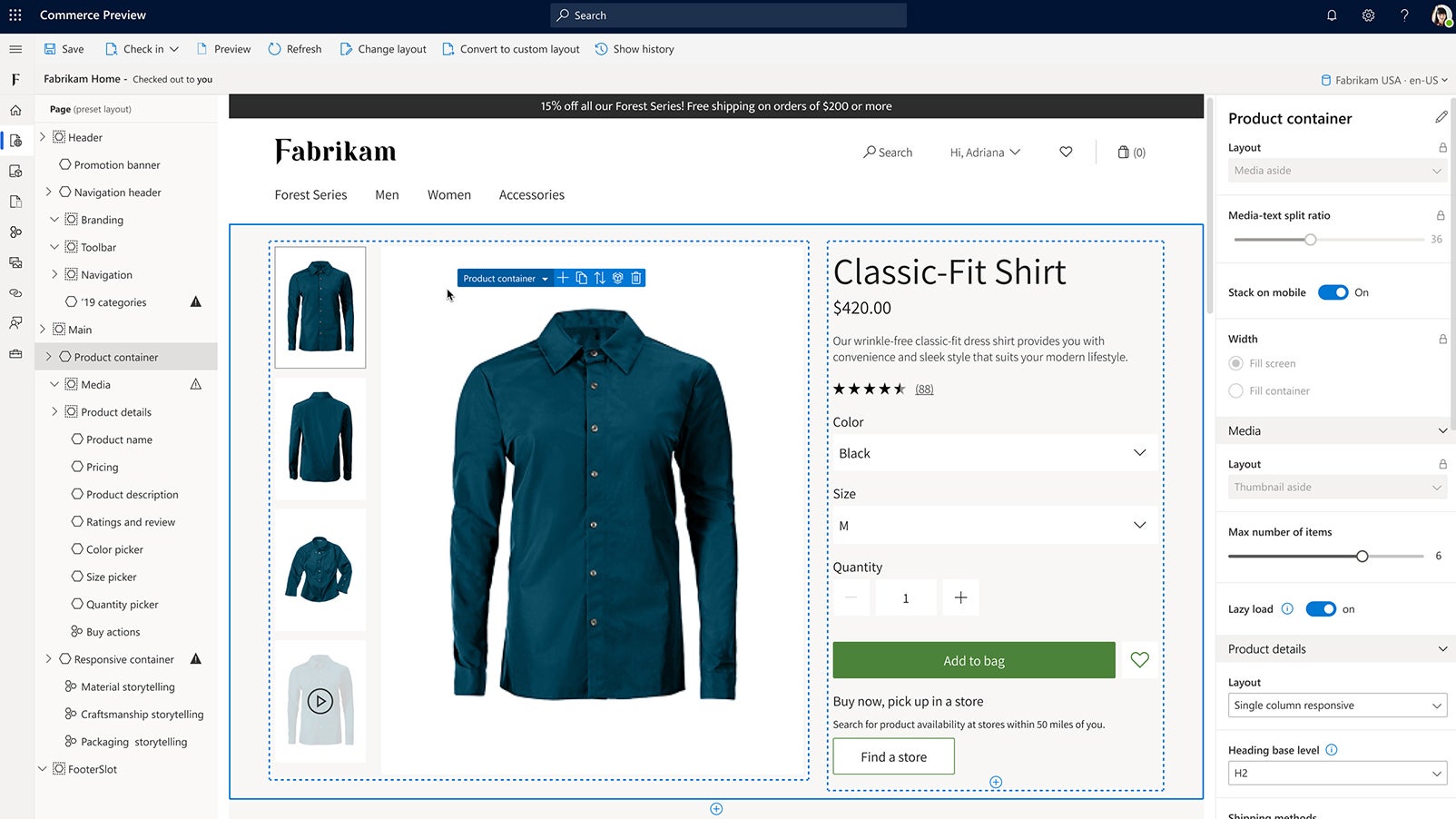 dynamics 365 ecommerce screenshot