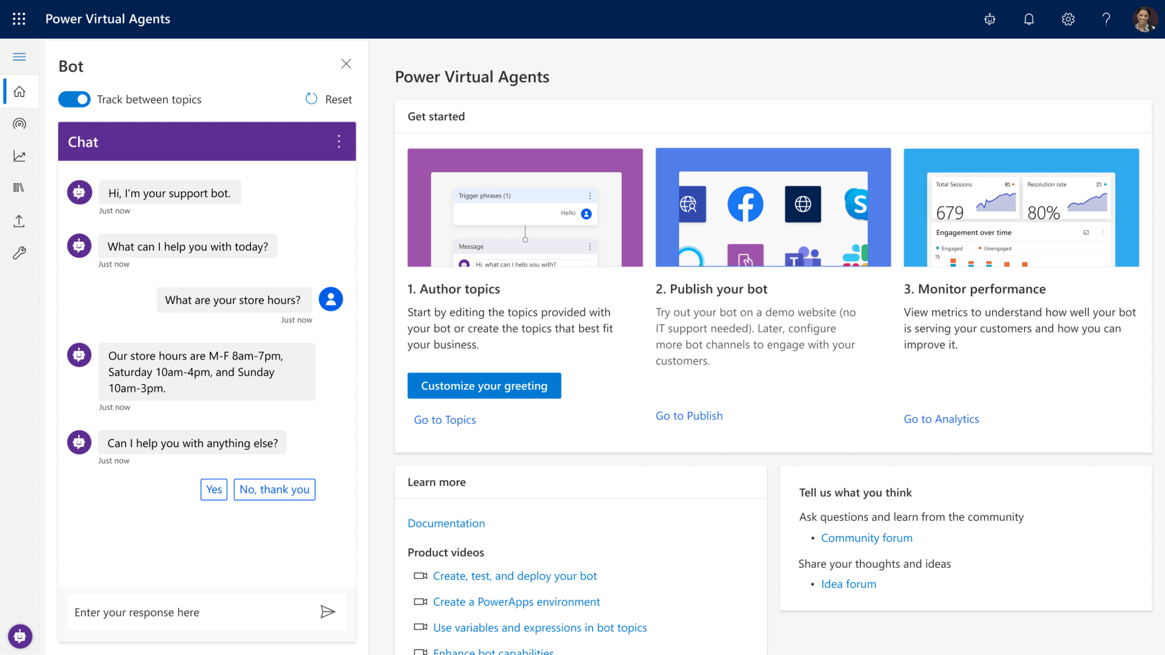 Microsoft Power Agents Screenshot