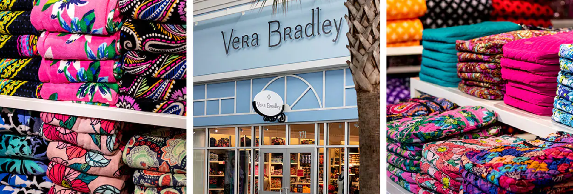 Vera Bradley bags and storefront